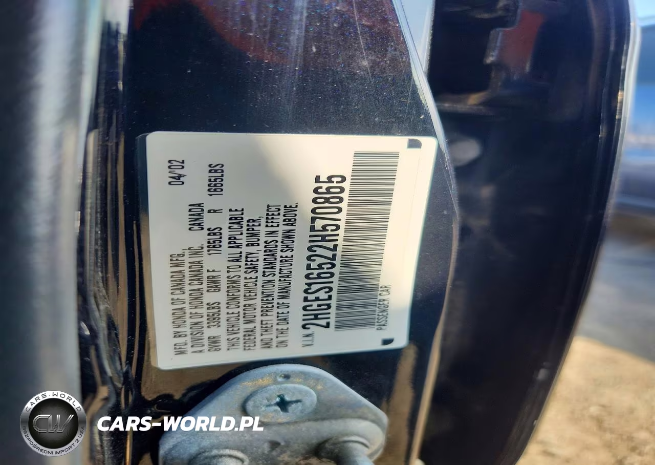 2002 Honda Civic Lx VIN:2HGES16522H570865 - 12