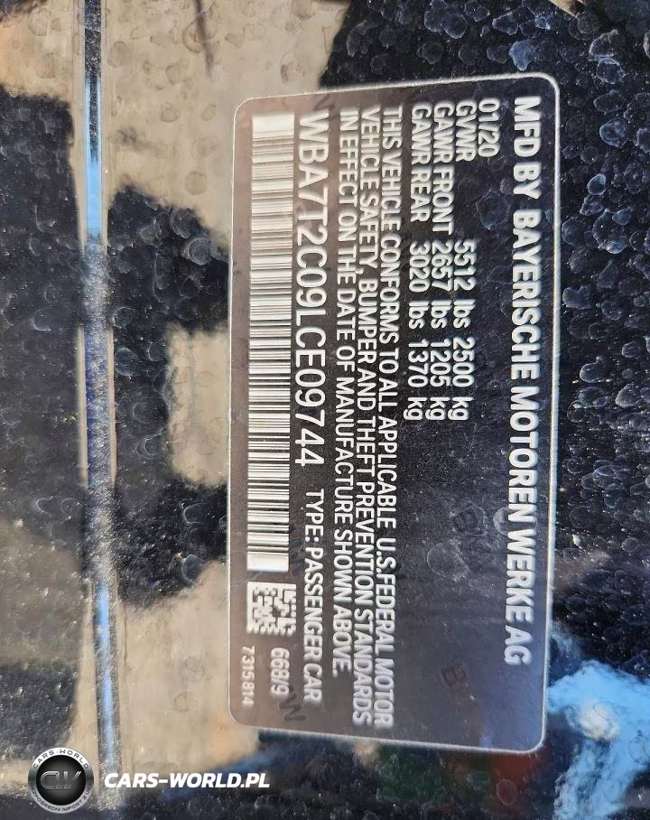 2020 BMW 740 I VIN:WBA7T2C09LCE09744 - 12