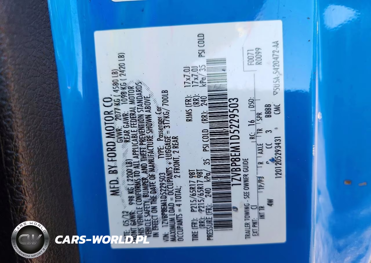 2013 Ford Mustang VIN:1ZVBP8EM1D5229503 - 13