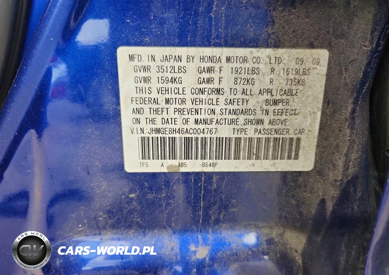 2010 Honda Fit Sport VIN:JHMGE8H46AC004767 - 12