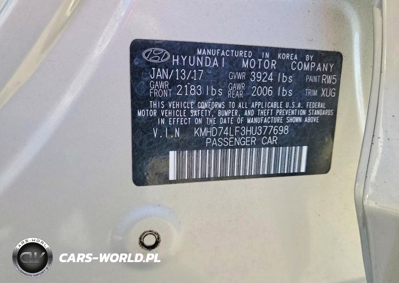 2017 Hyundai Elantra Se VIN:KMHD74LF3HU377698 - 13