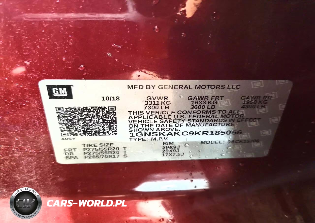 2019 Chevrolet Tahoe K1500 Ls VIN:1GNSKAKC9KR185056 - 13