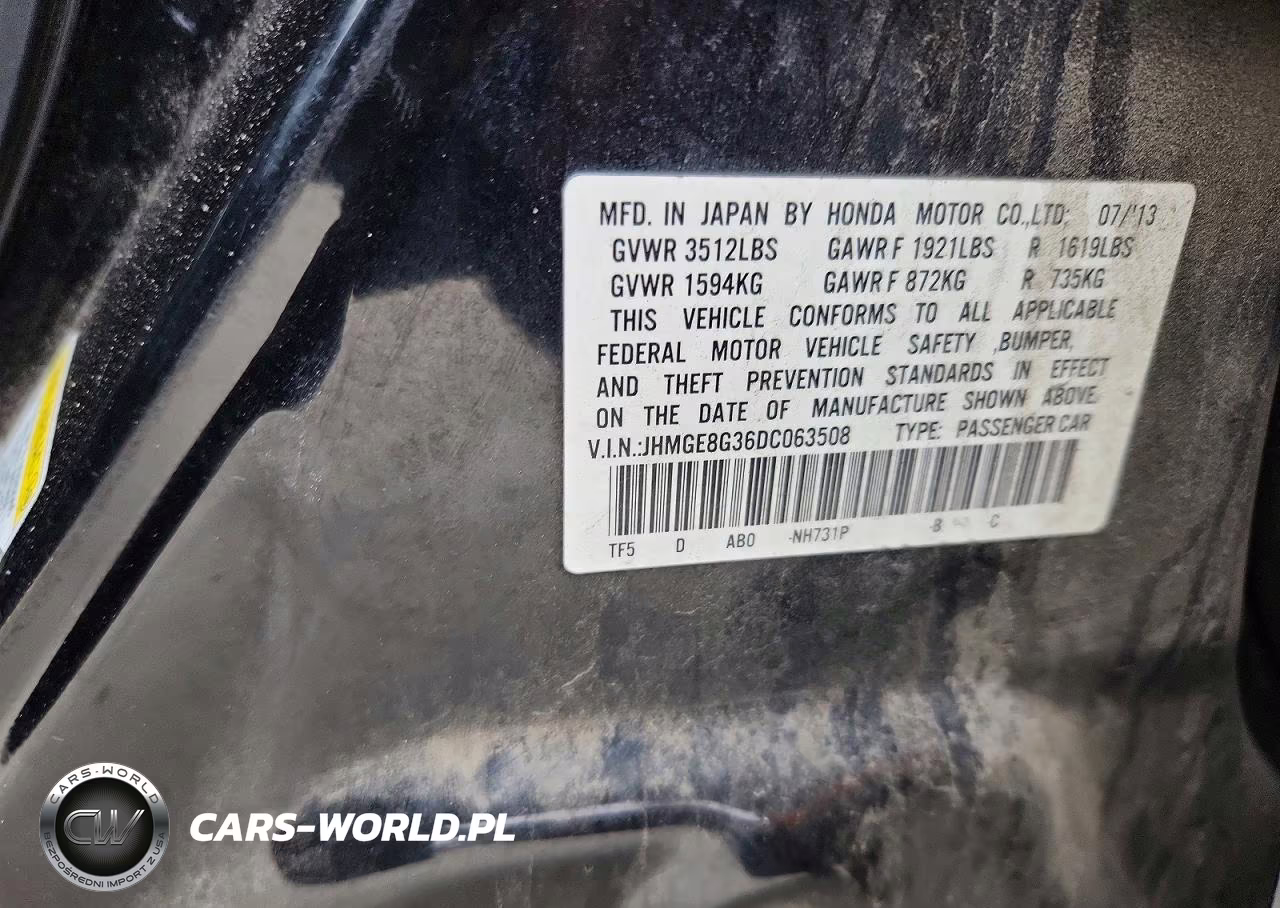 2013 Honda Fit VIN:JHMGE8G36DC063508 - 12