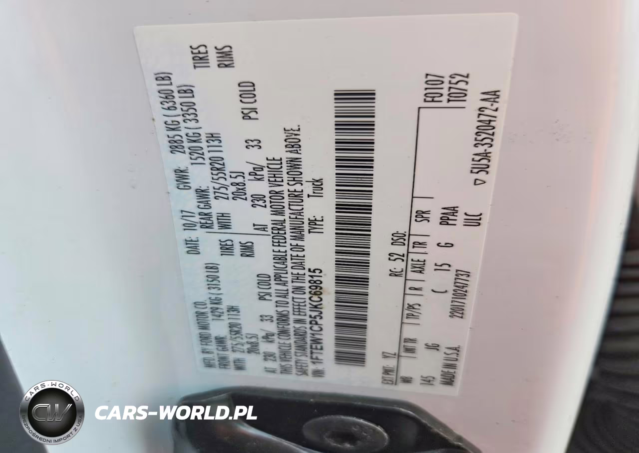 2018 Ford F150 Supercrew VIN:1FTEW1CP5JKC69815 - 13