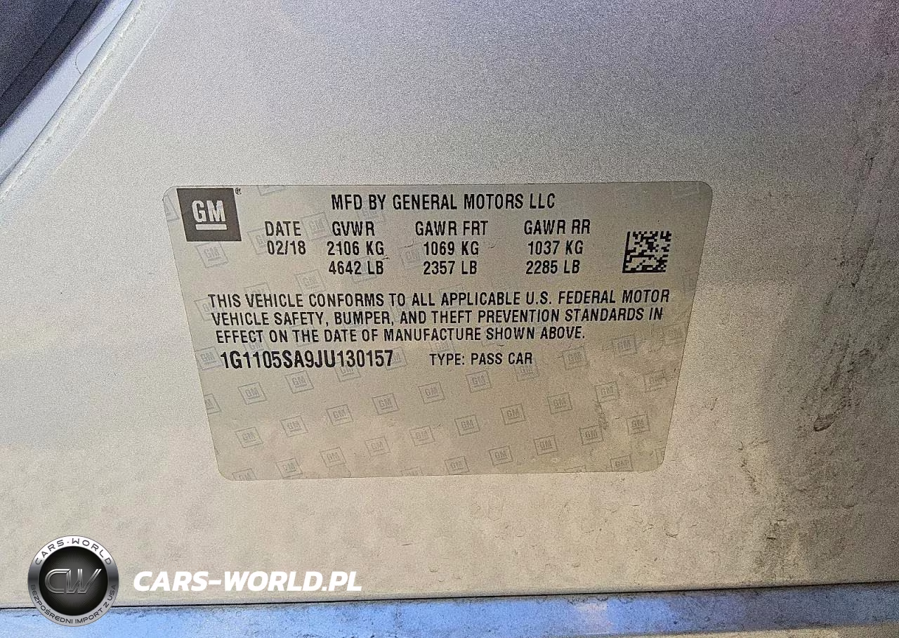 2018 Chevrolet Impala Lt VIN:1G1105SA9JU130157 - 12