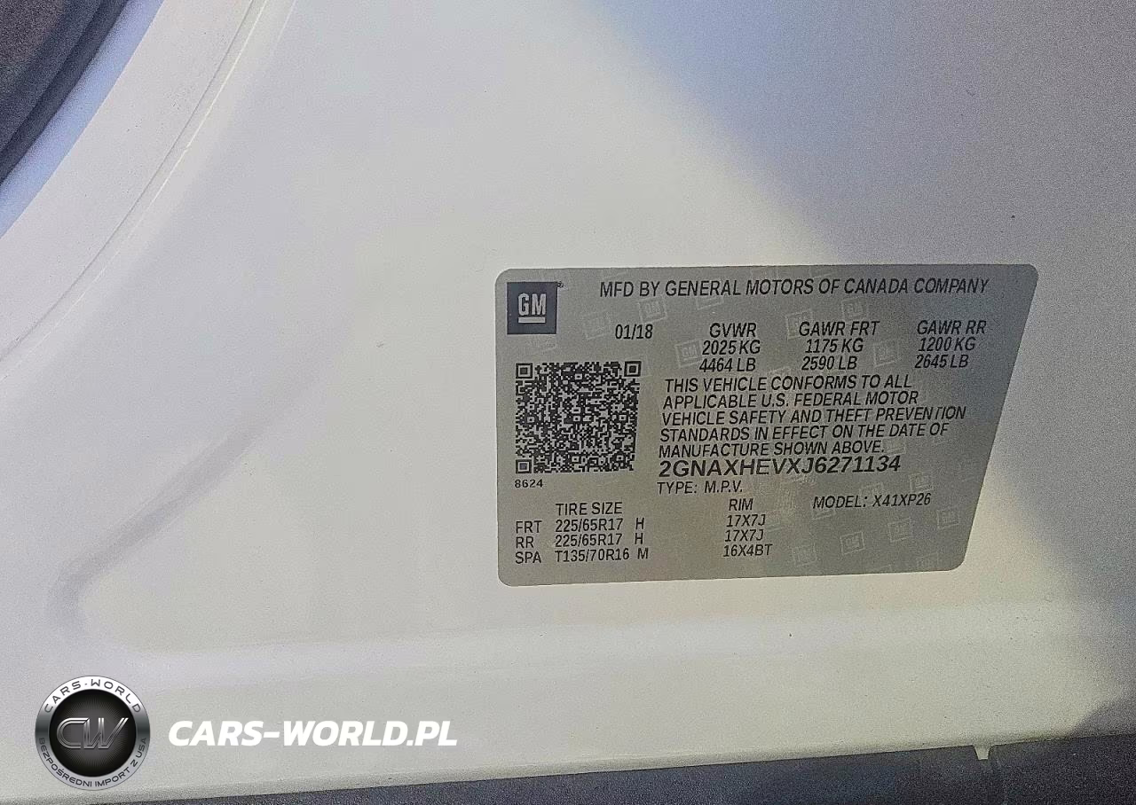 2018 Chevrolet Equinox Ls VIN:2GNAXHEVXJ6271134 - 13