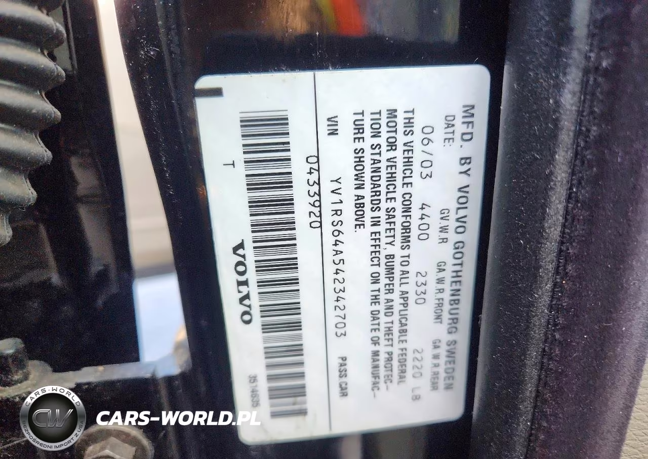 2004 Volvo S60 VIN:YV1RS64A542342703 - 13