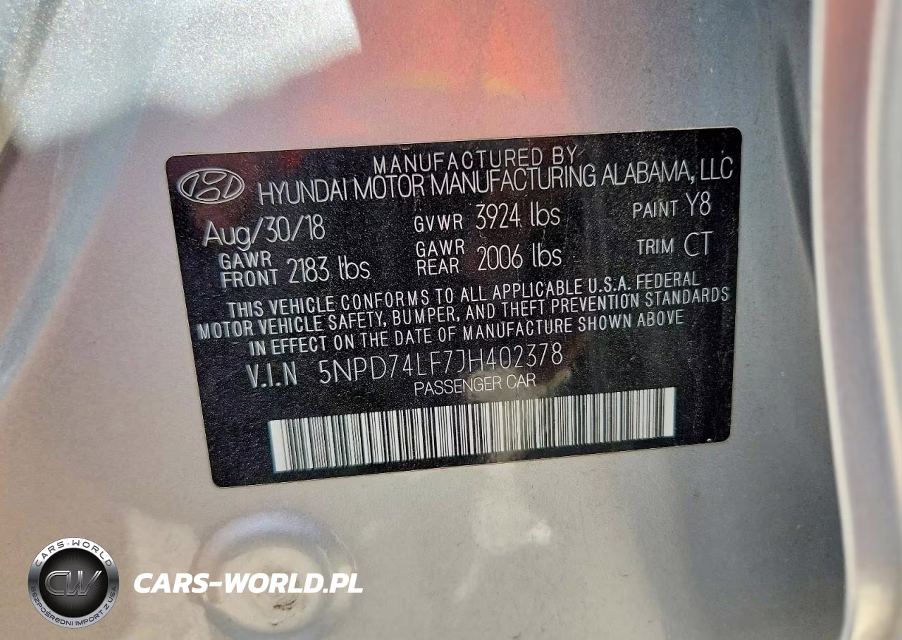 2018 Hyundai Elantra Se VIN:5NPD74LF7JH402378 - 12