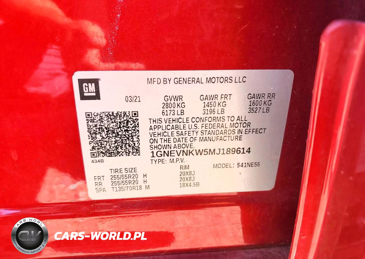 2021 Chevrolet Traverse High Country VIN:1GNEVNKW5MJ189614 - 13