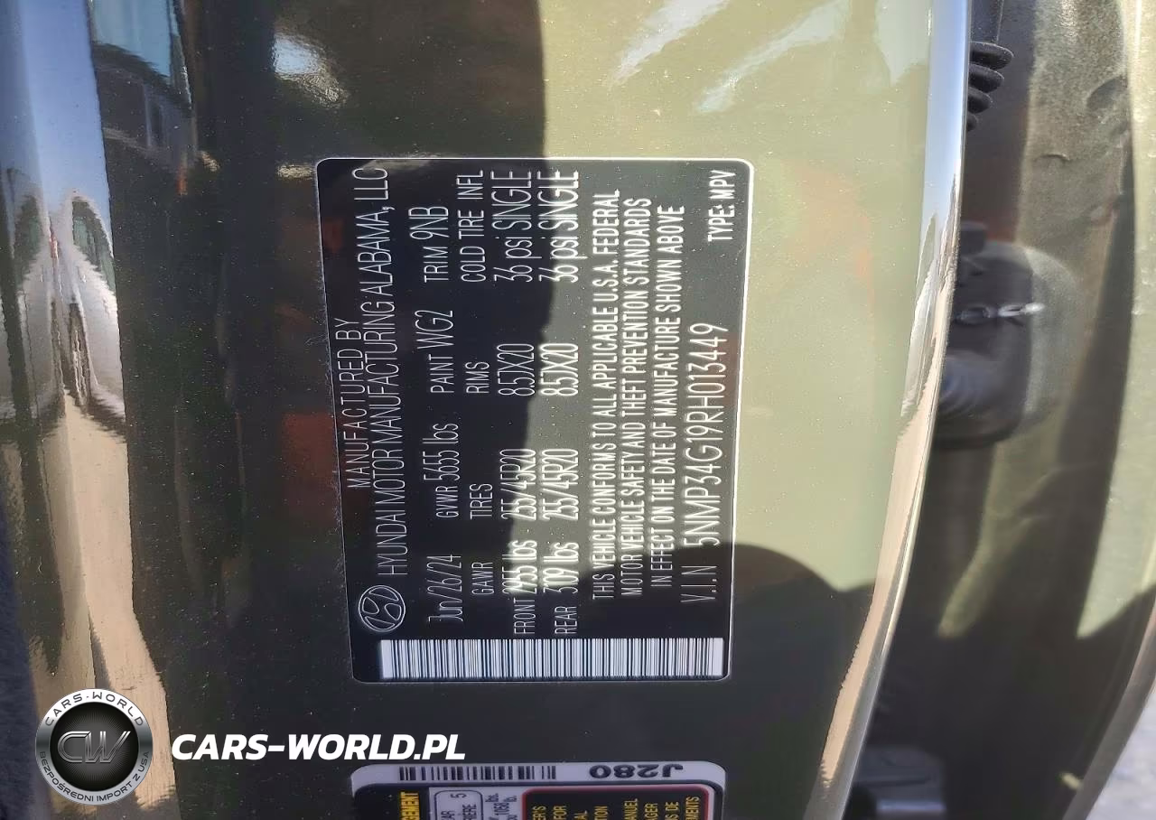2024 Hyundai Santa Fe Limited VIN:5NMP34G19RH013449 - 14