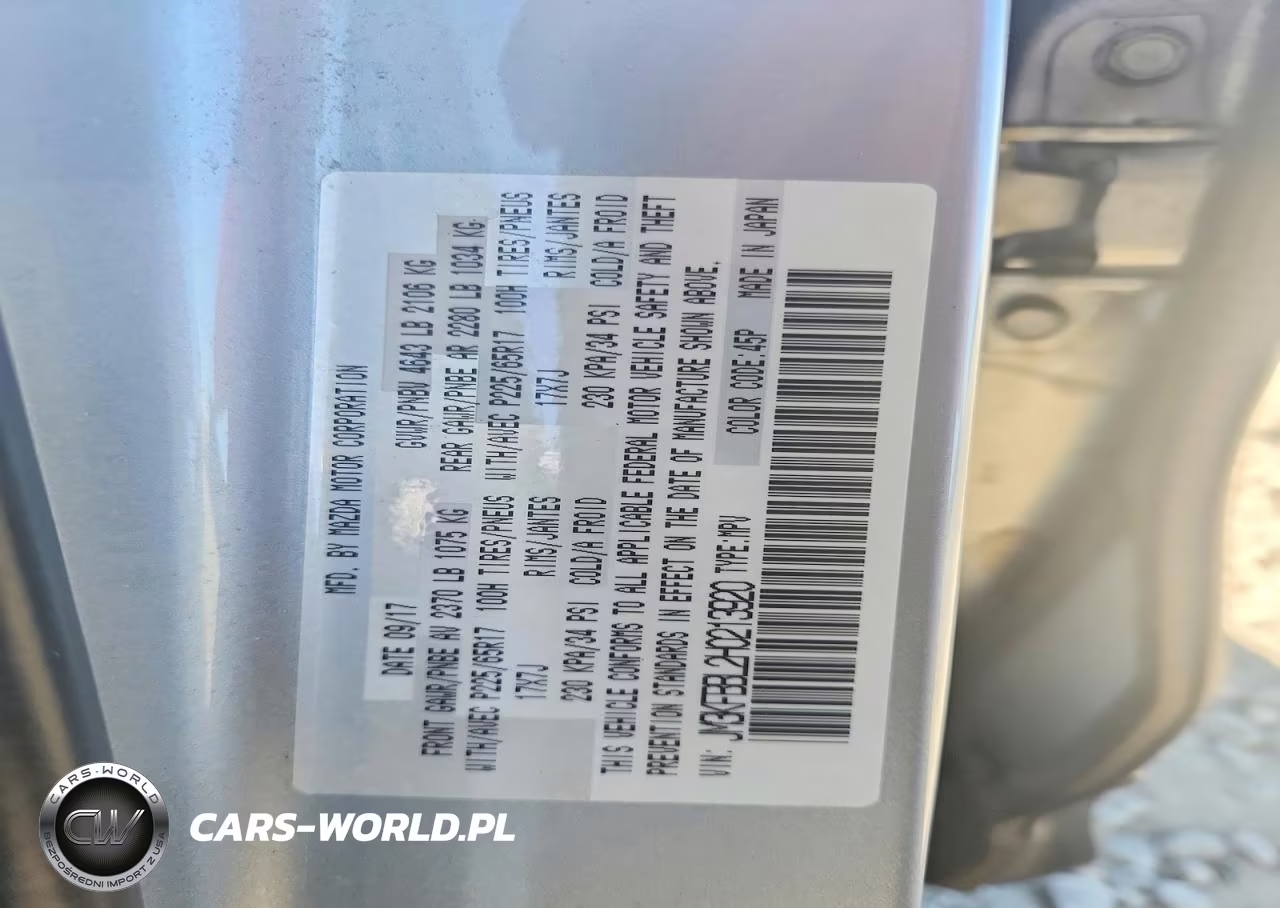 2017 Mazda Cx-5 Sport VIN:JM3KFBBL2H0213920 - 13