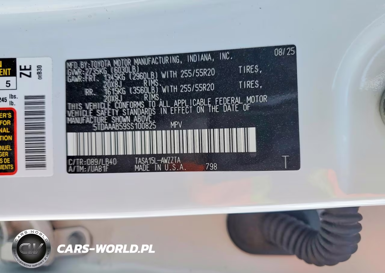 2025 Toyota Grand Highlander Platinum VIN:5TDAAAB59SS100825 - 14