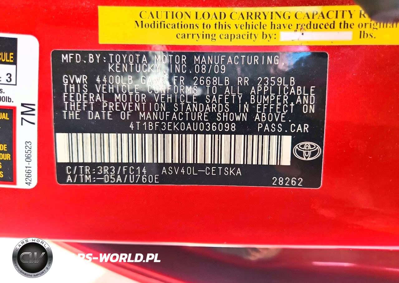 2010 Toyota Camry Se VIN:4T1BF3EK0AU036098 - 12