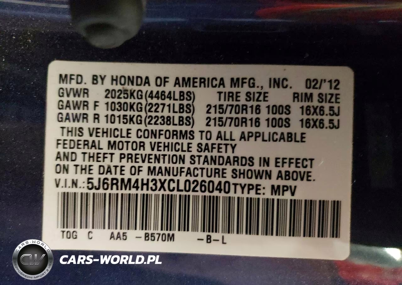 2012 Honda Cr-V Lx VIN:5J6RM4H3XCL026040 - 13