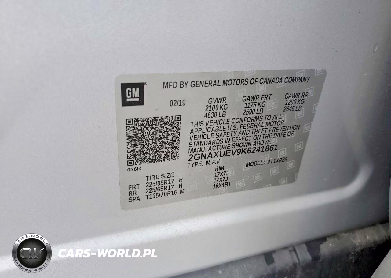 2019 Chevrolet Equinox Lt VIN:2GNAXUEV9K6241861 - 13