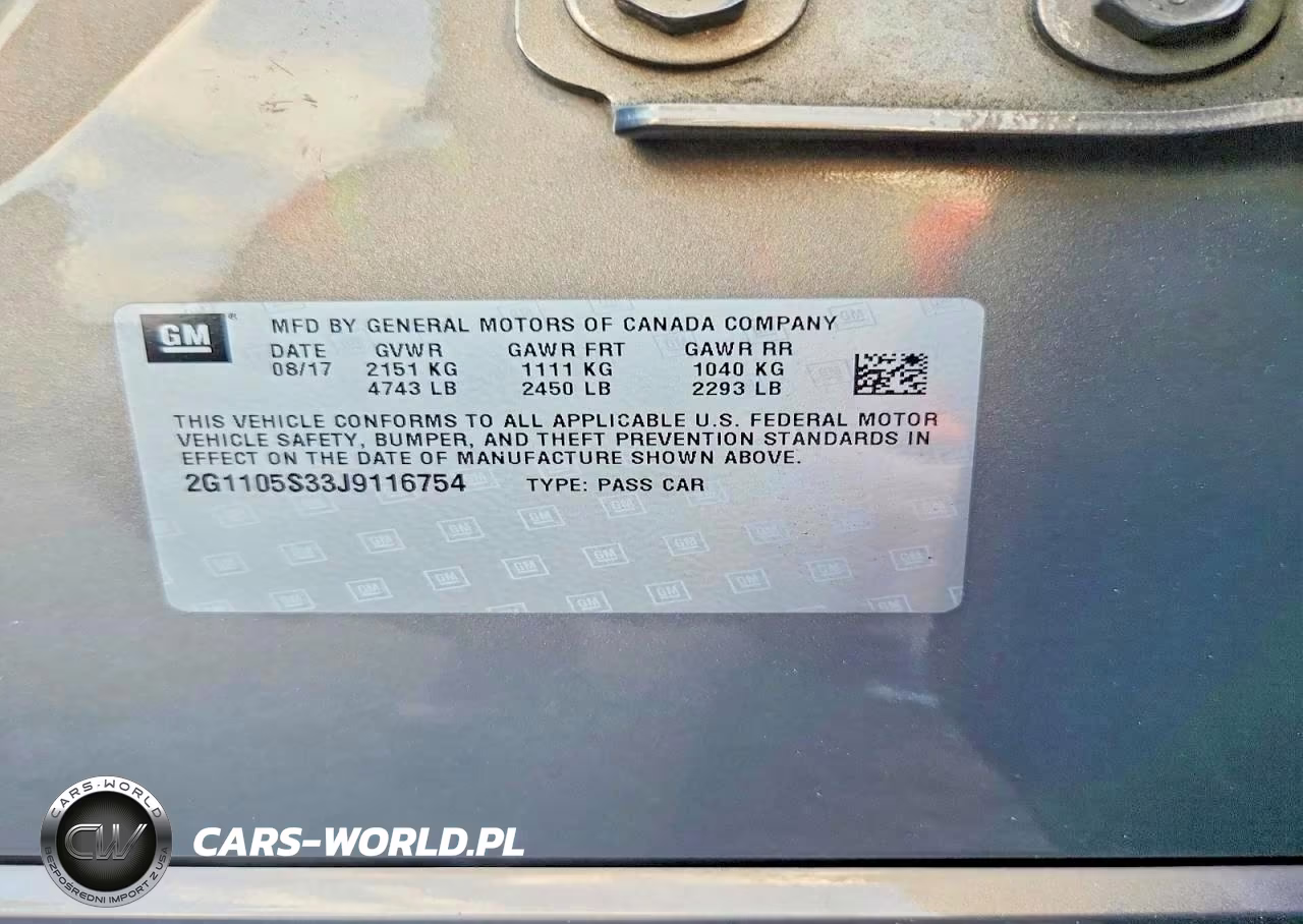 2018 Chevrolet Impala Lt VIN:2G1105S33J9116754 - 12