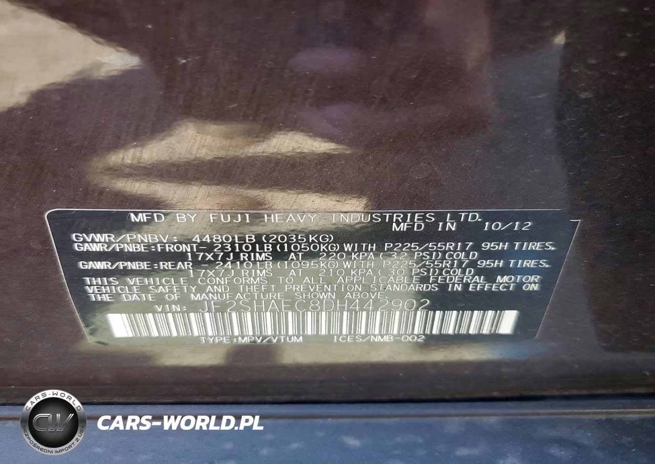 2013 Subaru Forester Limited VIN:JF2SHAEC8DH442902 - 12