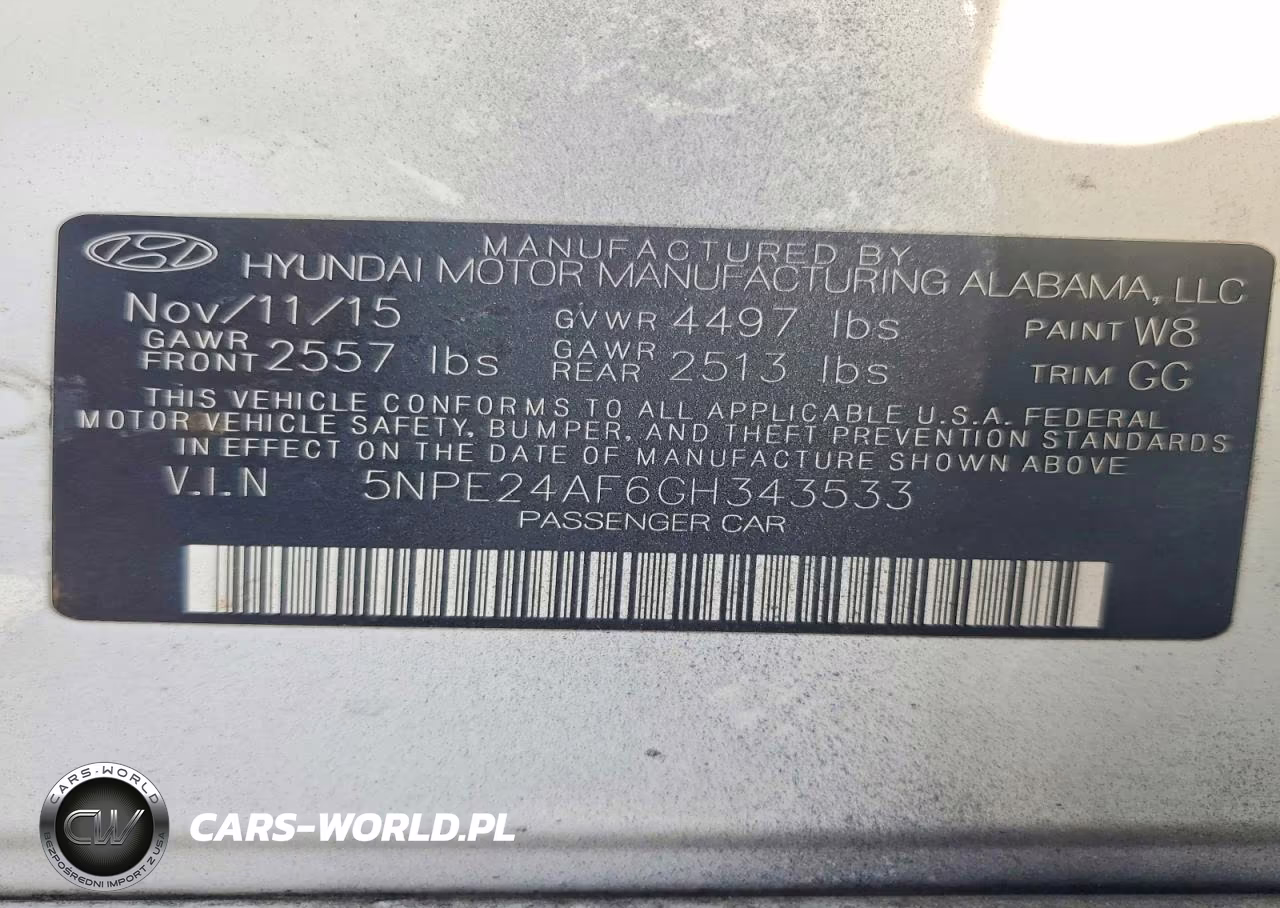 2016 Hyundai Sonata Se VIN:5NPE24AF6GH343533 - 12
