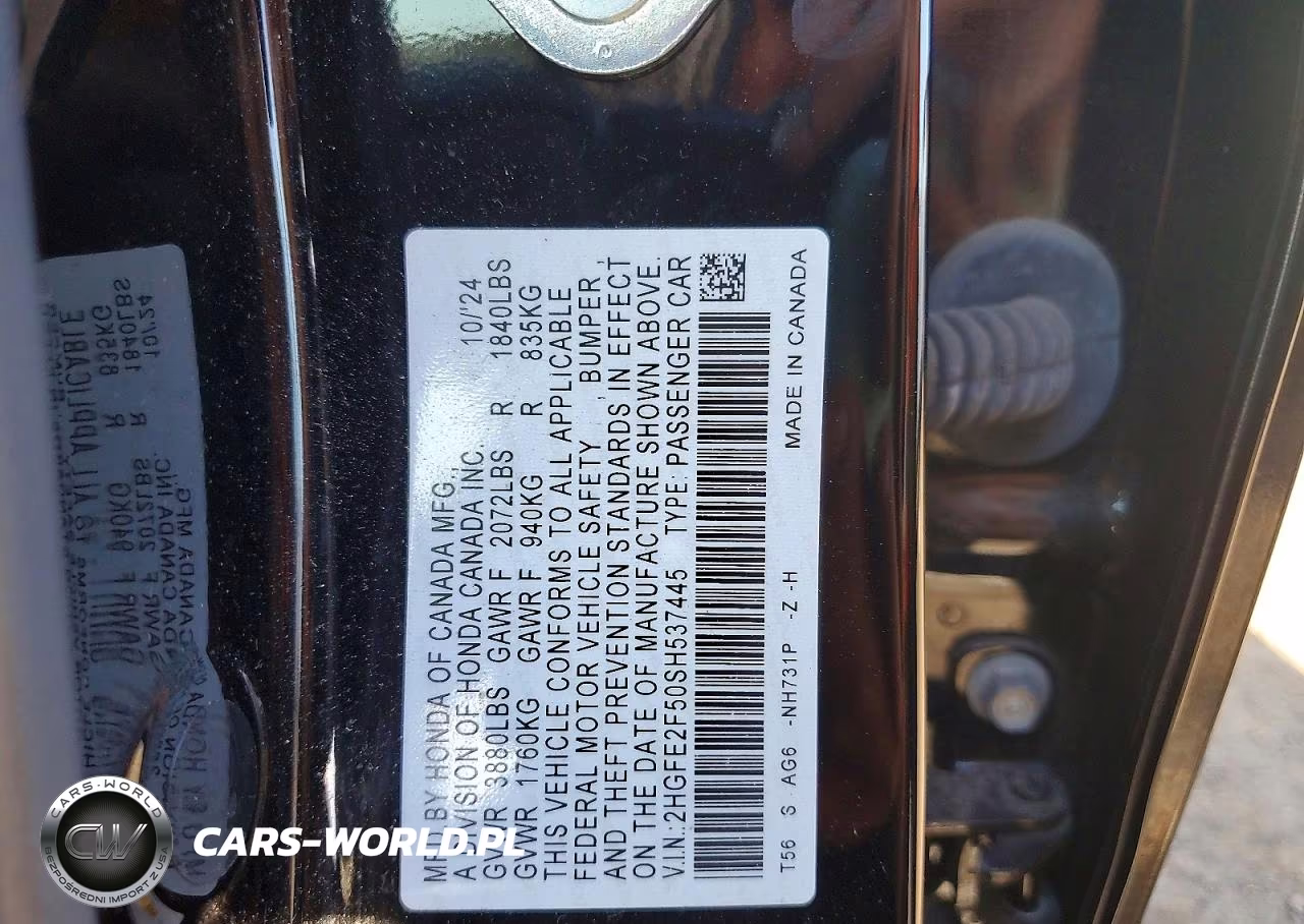 2025 Honda Civic Sport VIN:2HGFE2F50SH537445 - 13