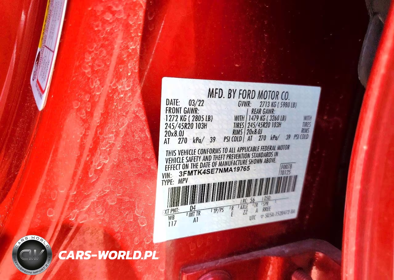 2022 Ford Mustang Mach-E Gt VIN:3FMTK4SE7NMA19765 - 13