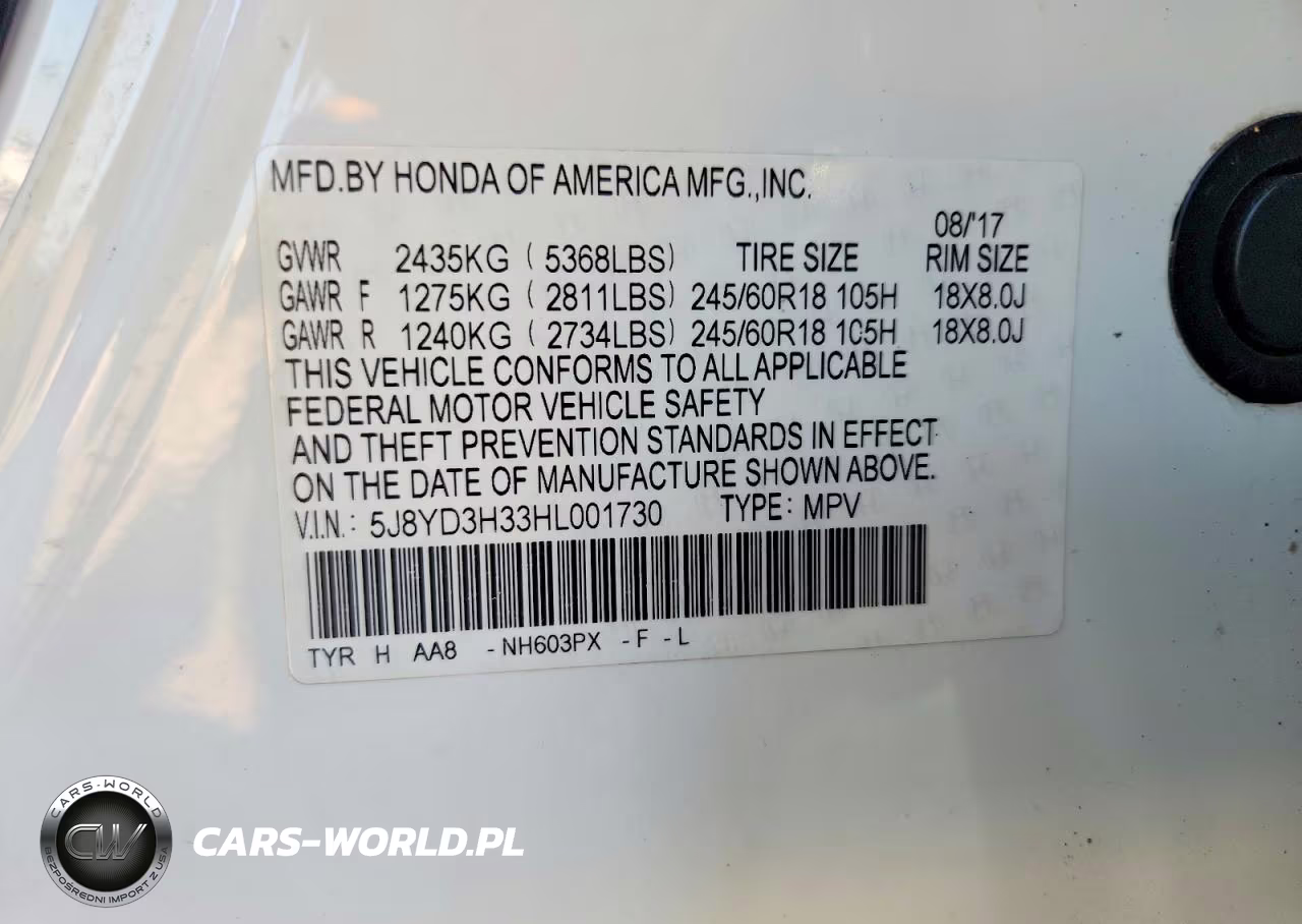 2017 Acura Mdx VIN:5J8YD3H33HL001730 - 14