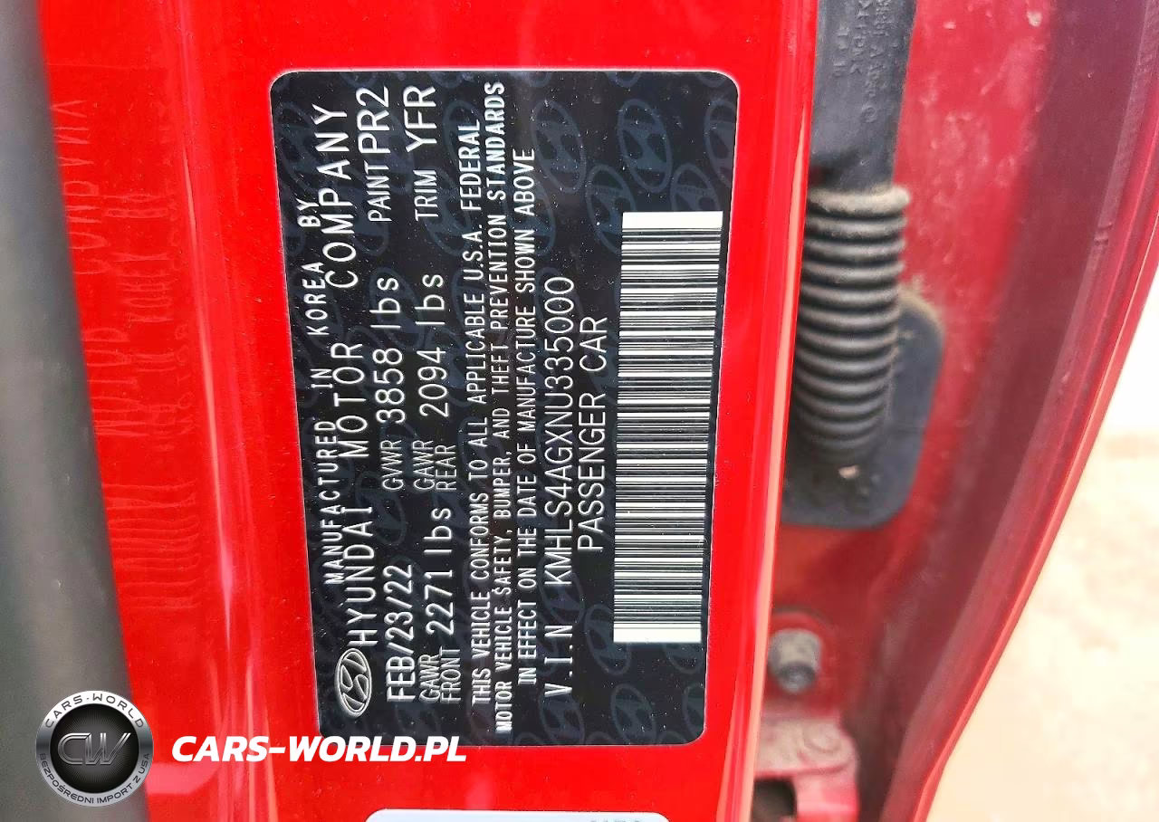 2022 Hyundai Elantra Sel VIN:KMHLS4AGXNU335000 - 12