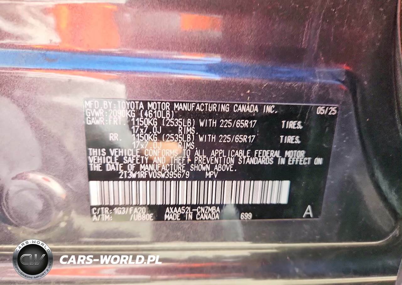 2025 Toyota Rav4 Xle VIN:2T3W1RFV0SW395679 - 12