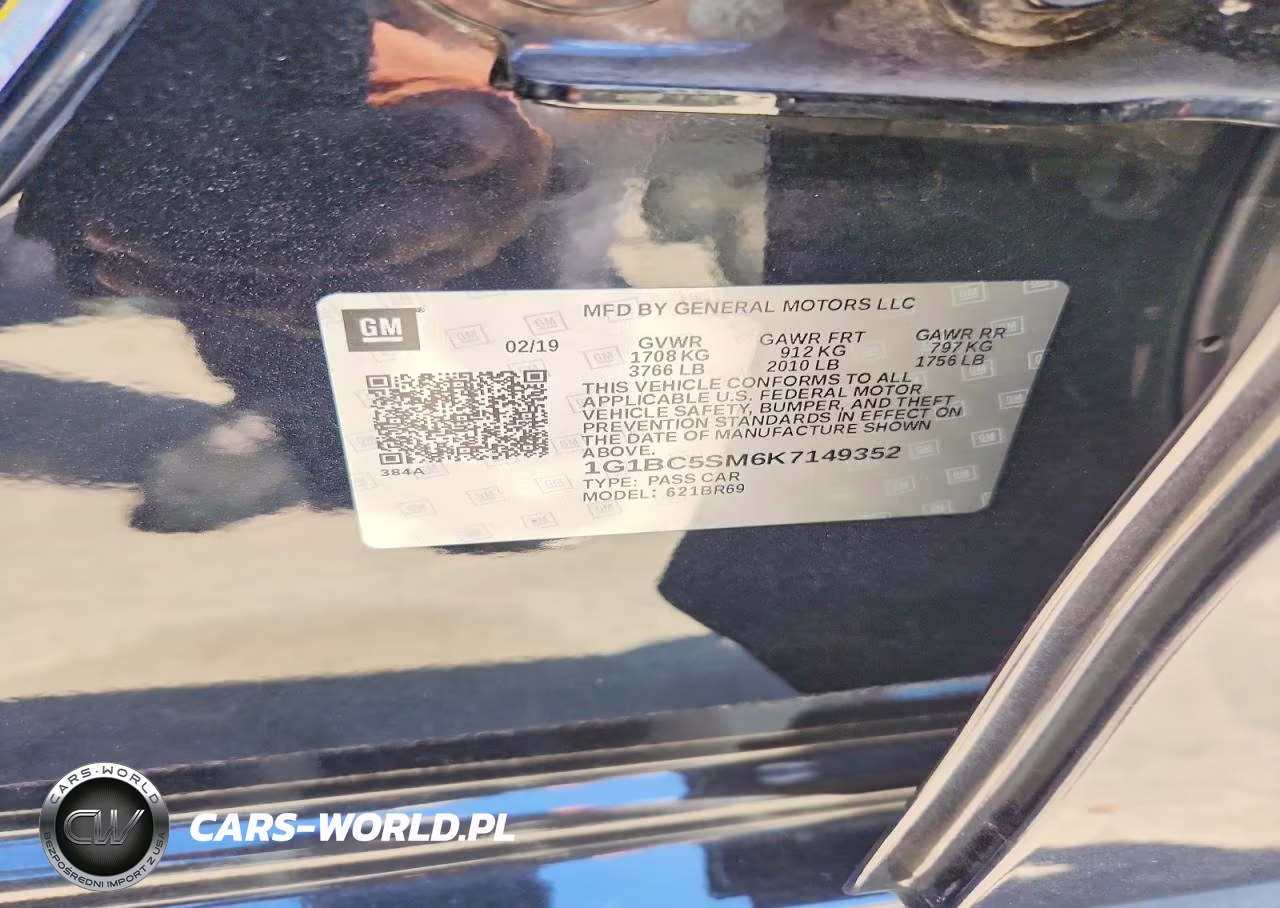 2019 Chevrolet Cruze Ls VIN:1G1BC5SM6K7149352 - 12