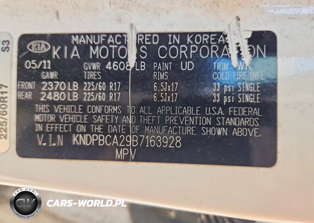 2011 Kia Sportage Lx VIN:KNDPBCA29B7163928 - 13