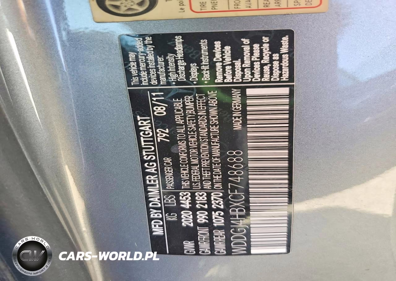 2012 Mercedes-Benz C 250 VIN:WDDGJ4HBXCF748688 - 12