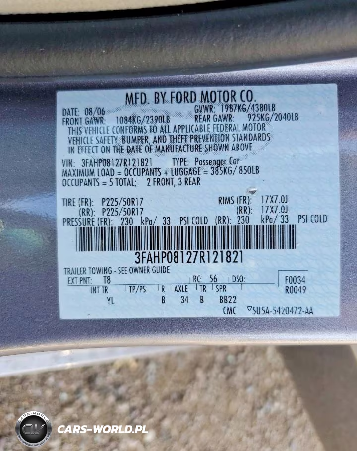 2007 Ford Fusion Sel VIN:3FAHP08127R121821 - 12