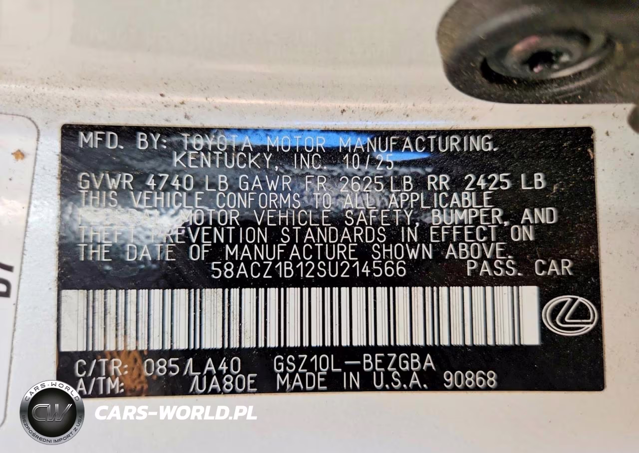 2025 Lexus Es 350 Base VIN:58ACZ1B12SU214566 - 12