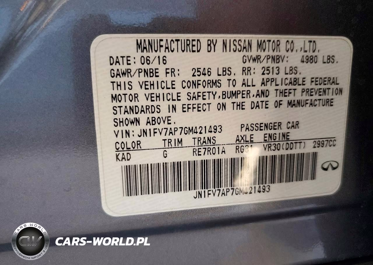 2016 Infiniti Q50 Red Sport 400 VIN:JN1FV7AP7GM421493 - 12