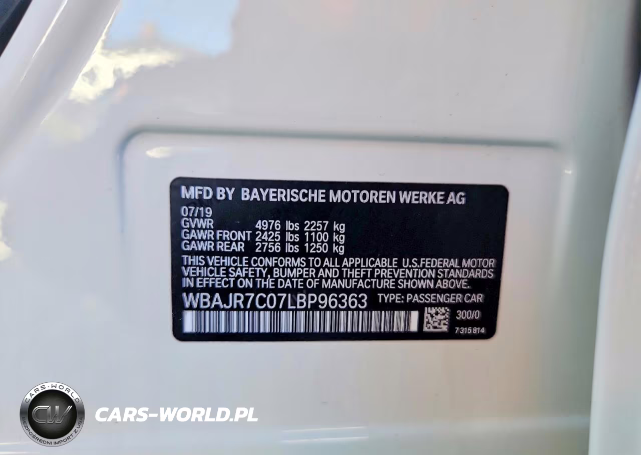 2020 BMW 530 Xi VIN:WBAJR7C07LBP96363 - 13