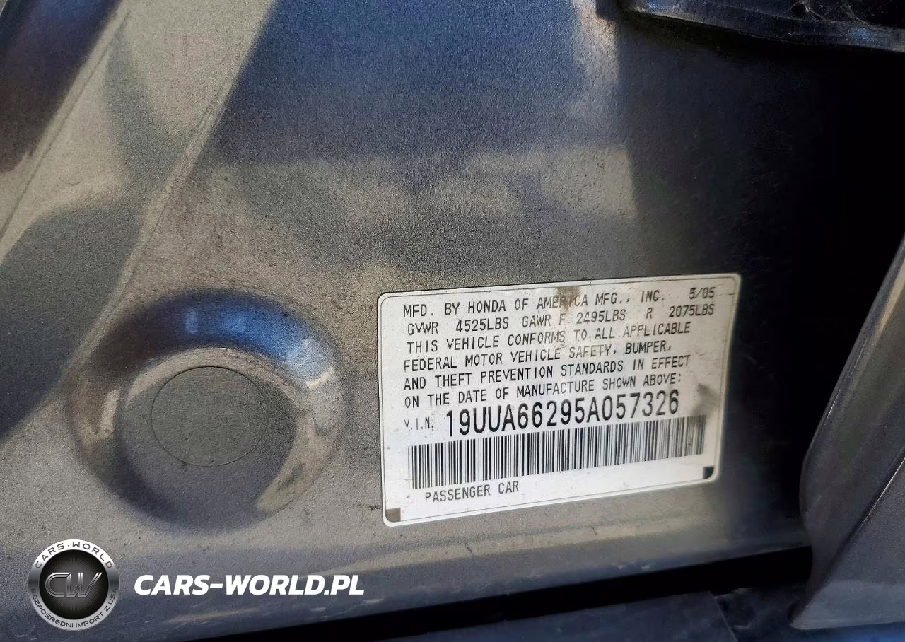 2005 Acura Tl VIN:19UUA66295A057326 - 12