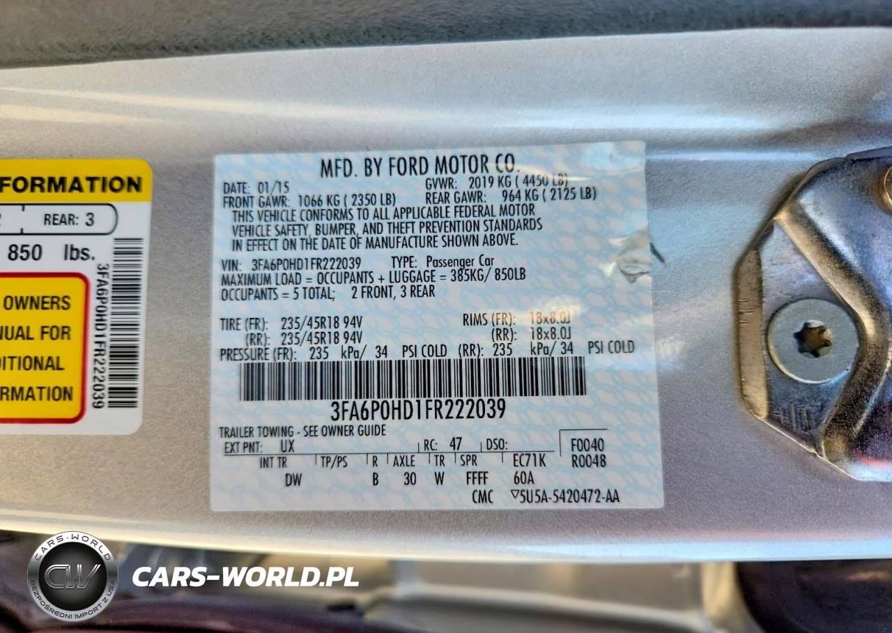 2015 Ford Fusion Se VIN:3FA6P0HD1FR222039 - 13