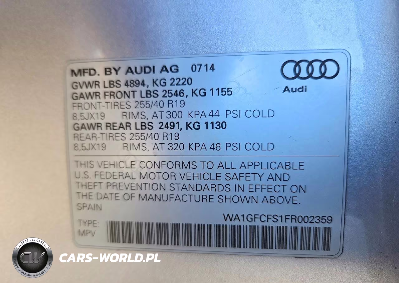 2015 Audi Q3 Prestige VIN:WA1GFCFS1FR002359 - 13