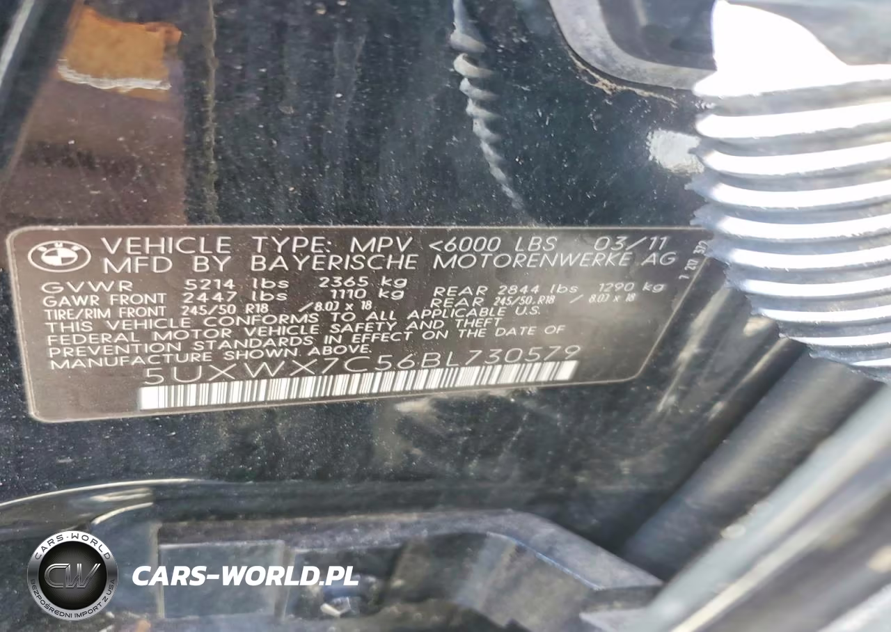2011 BMW X3 xDrive35I VIN:5UXWX7C56BL730579 - 13