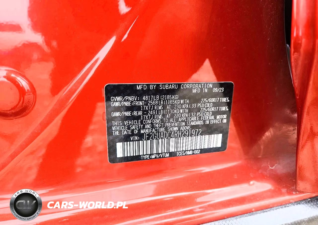 2024 Subaru Crosstrek Premium VIN:JF2GUADC4RH291972 - 13