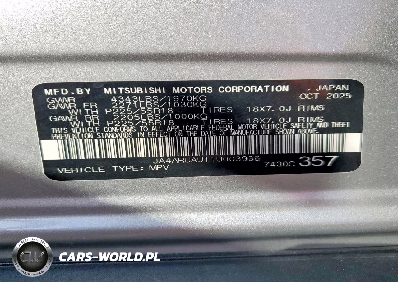 2026 Mitsubishi Outlander Sport S-Se VIN:JA4ARUAU1TU003936 - 13