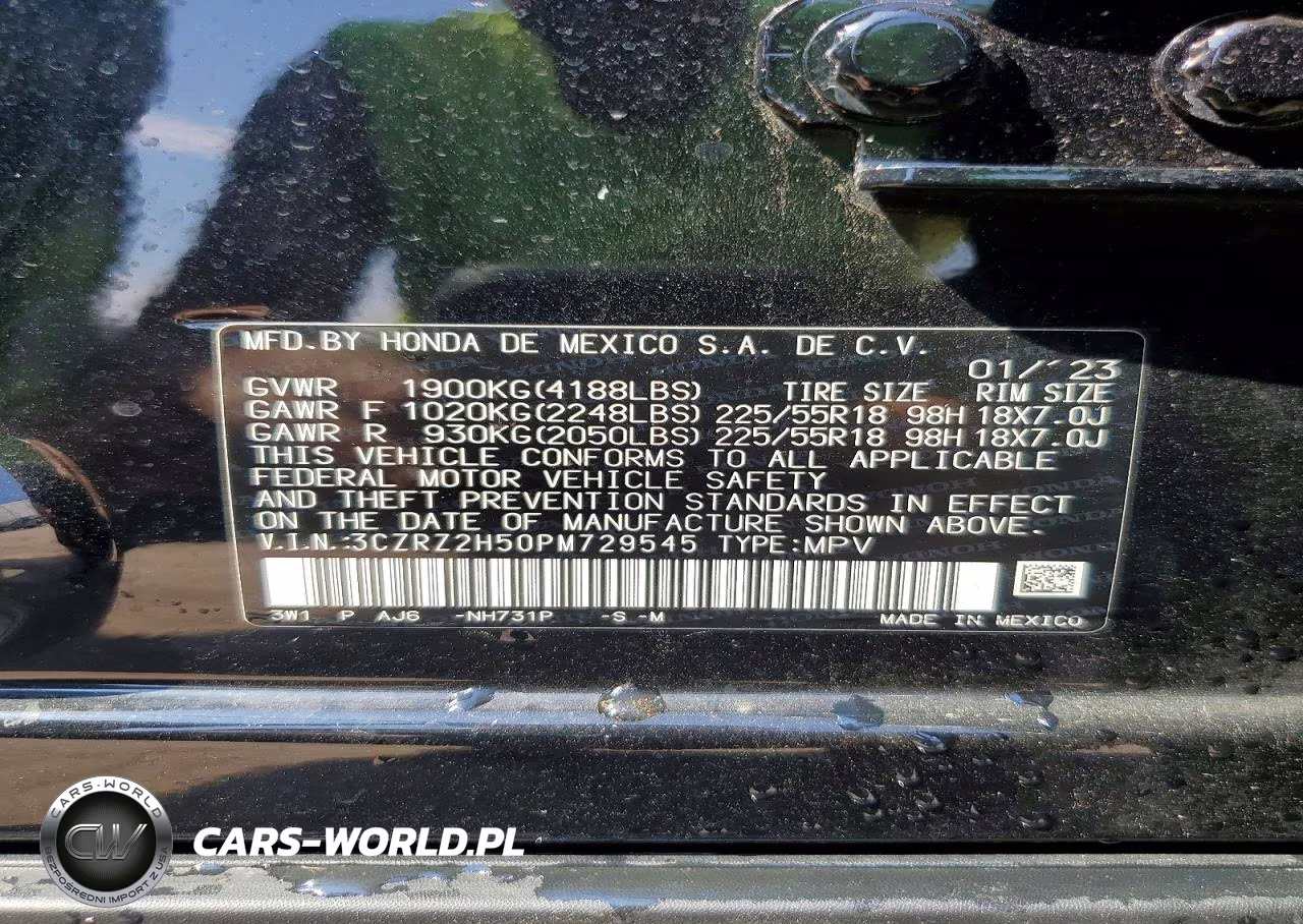 2023 Honda Hr-V Sport VIN:3CZRZ2H50PM729545 - 13