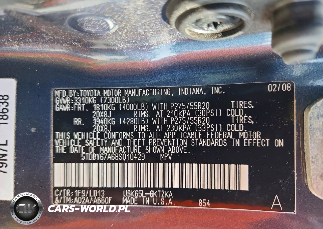 2008 Toyota Sequoia Platinum VIN:5TDBY67A68S010429 - 13