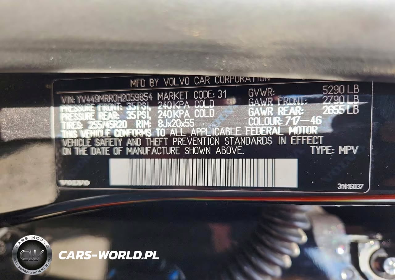 2017 Volvo Xc60 T6 Dynamic VIN:YV449MRR0H2059854 - 13