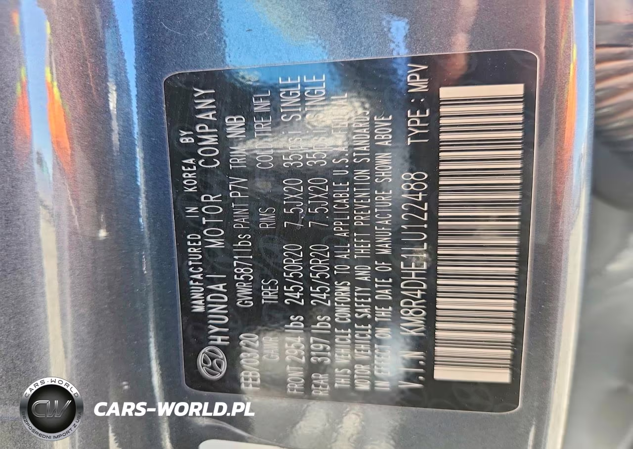2020 Hyundai Palisade Sel VIN:KM8R4DHE1LU122488 - 12
