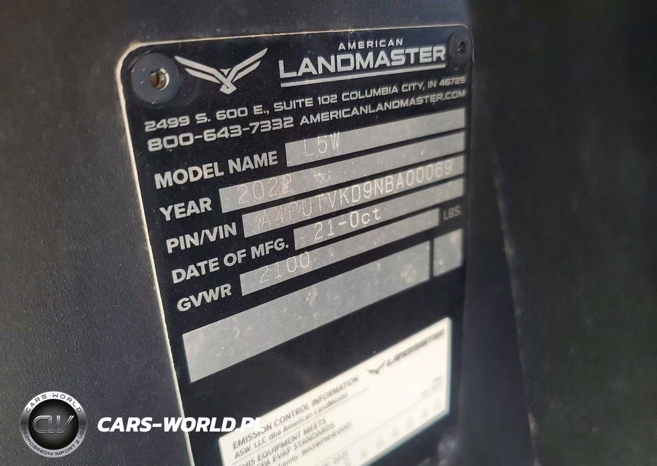 2022 Landmaster L5W Utility Vehicle VIN:A4PUTVKD9NBA00069 - 10