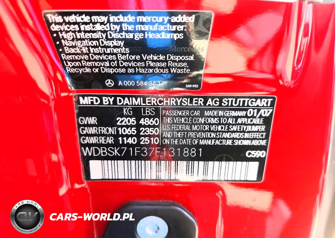 2007 Mercedes-Benz Sl 550 VIN:WDBSK71F37F131881 - 12
