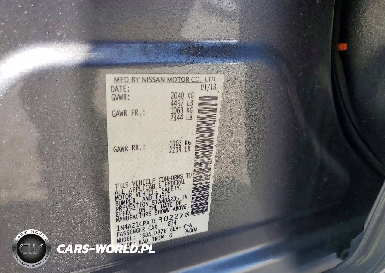 2018 Nissan Leaf Sv VIN:1N4AZ1CPXJC302278 - 12