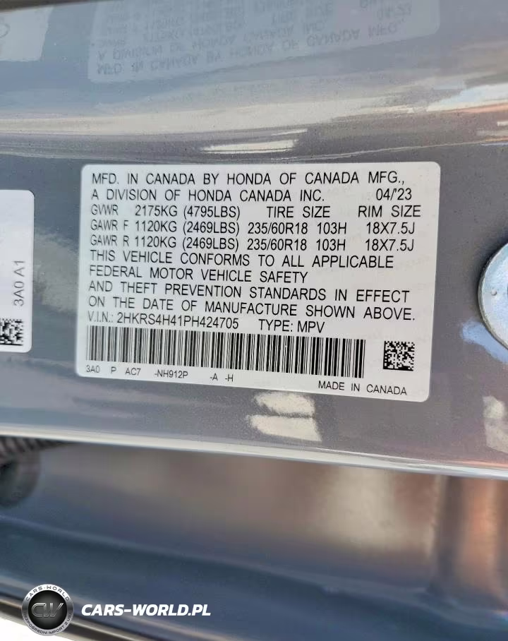 2023 Honda Cr-V Ex VIN:2HKRS4H41PH424705 - 14