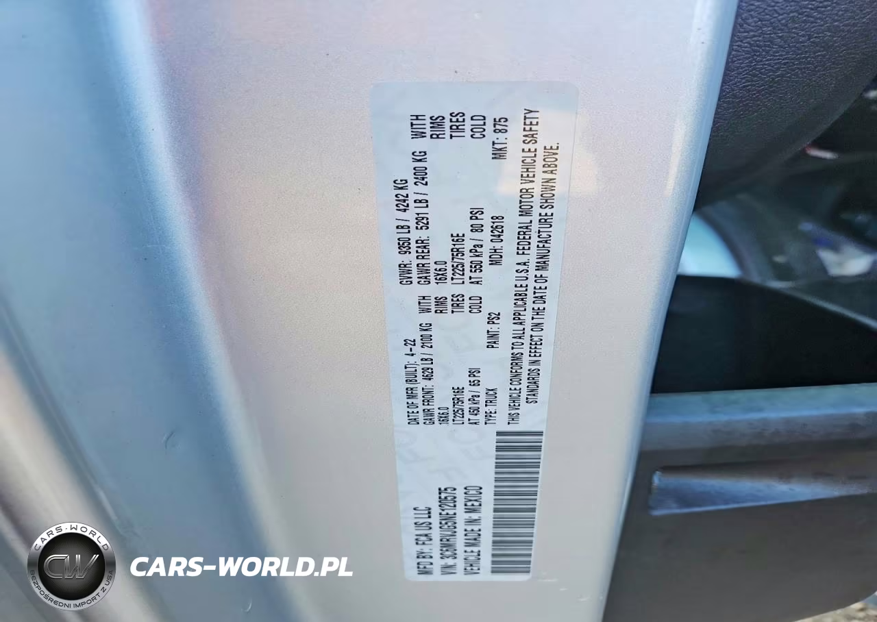 2022 Ram Promaster 3500 VIN:3C6MRVJG5NE120575 - 12