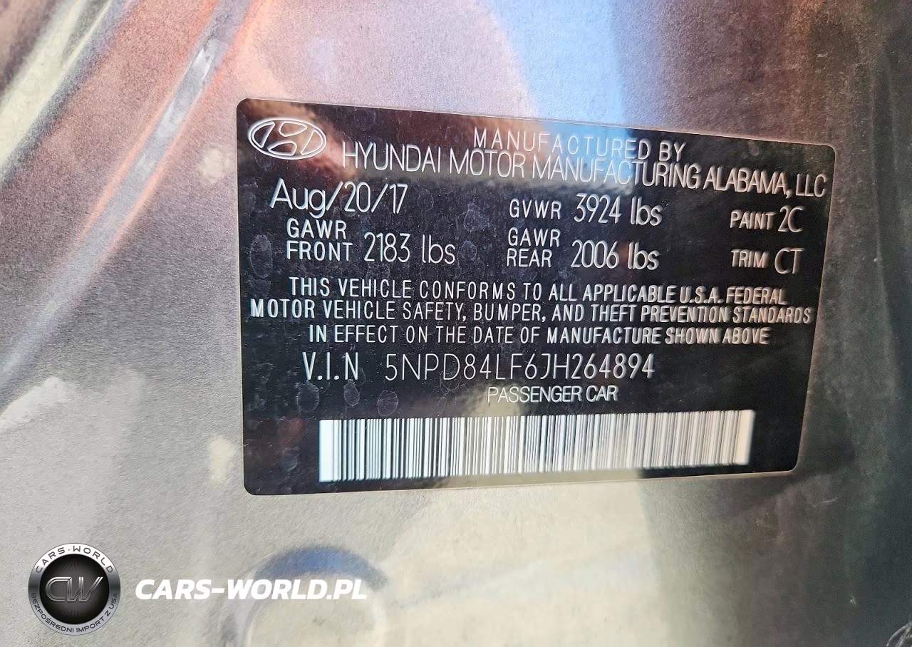 2018 Hyundai Elantra Sel VIN:5NPD84LF6JH264894 - 13